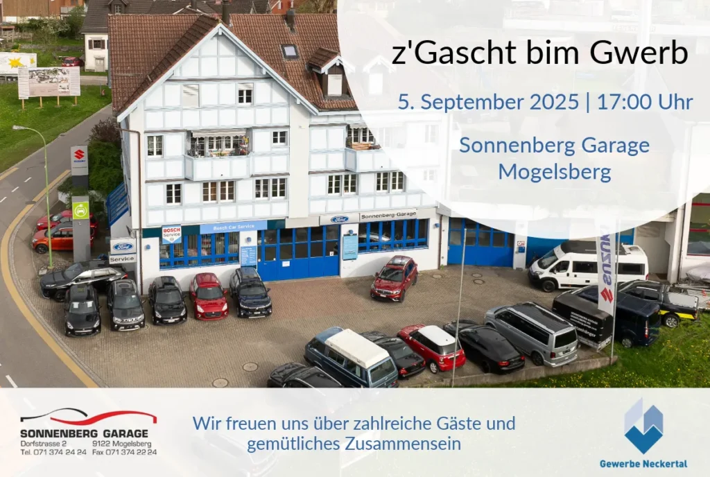 Flyer z'Gascht bim Gwerb 2025